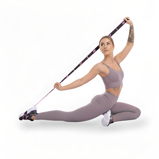 Эспандер лента EasyFit EASY с 8 петлями для тренировок, тканевая фитнес-резинка для ягодиц, ног, рук и спины (EF-1682-BP) - изображение 3