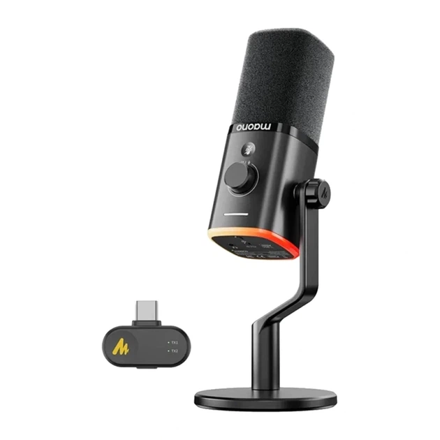 Микрофон динамический Maono PD100W Black - Фото 1 Микрофон динамический Maono PD100W Black - изображение 1