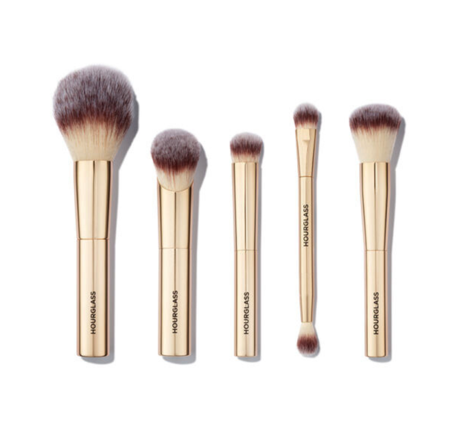 Набор кистей для макияжа Hourglass Face & Eye Travel Brush Set 5 шт с чехлом для лица и глаз - изображение 2