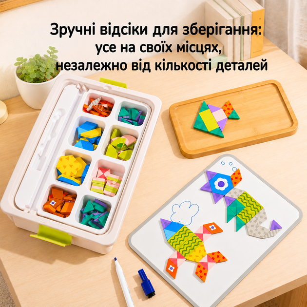 Магнітні художні геометричні блоки Mideer toys MD1693 - зображення 5