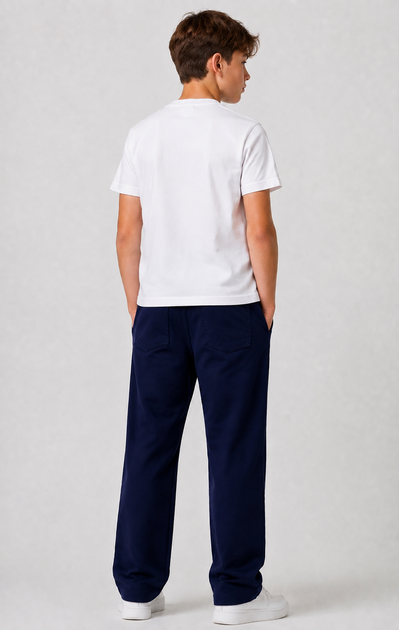Прямые штаны для мальчика AMZ Jeans 164-170 размер темно-синие 26127767 - Фото 2 Прямые штаны для мальчика AMZ Jeans 164-170 размер темно-синие 26127767 - изображение 2