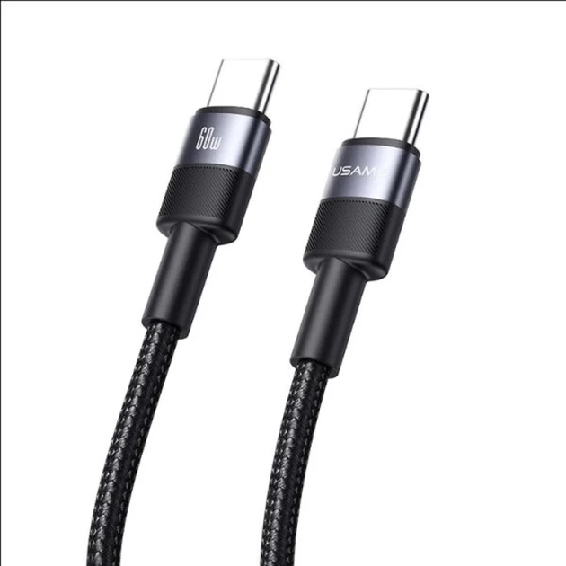 Кабель Usams USB-C на USB-C 60W 1.2 м плетений (6958444991894) - зображення 2