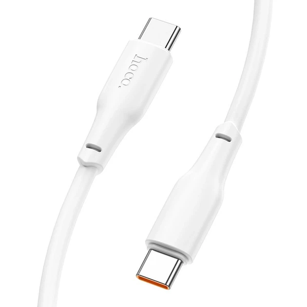 Кабель Hoco X93 USB-C to USB-C 3A 100W 1 м White (6931474790712) - Фото 3 Кабель Hoco X93 USB-C to USB-C 3A 100W 1 м White (6931474790712) - зображення 3