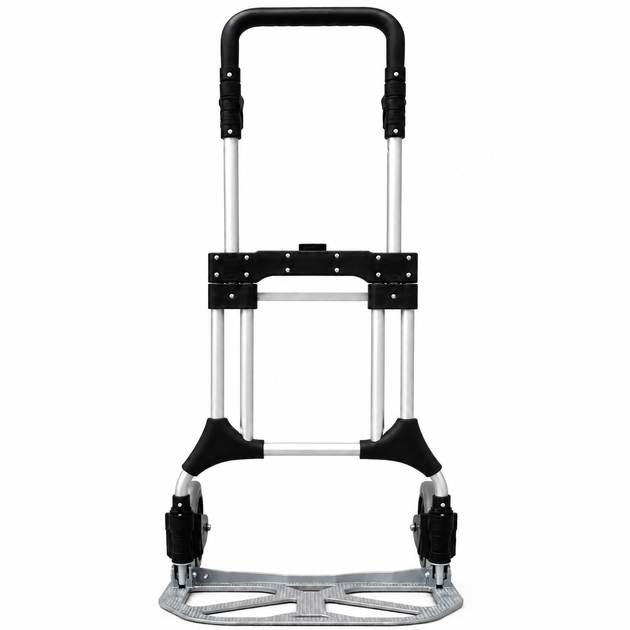 Складная грузовая тележка Helper HP - 1202 60 × 65 × 128 см для покупок груза багажа двухколесная транспортная ручная тележка с телескопической ручкой тачка тележка для перевозки грузов алюминиевая - изображение 3
