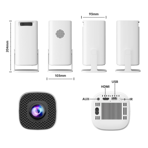 Проектор мультимедийный Android 11 с поддержкой 4K Wi-Fi двумя джойстиками и 1000+ игр для дома (841529) - изображение 5