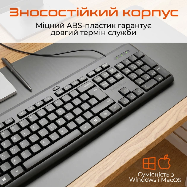Клавиатура проводная Meetion K295 Black USB (MT-K295-A-UA) - Фото 7 Клавиатура проводная Meetion K295 Black USB (MT-K295-A-UA) - изображение 7