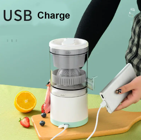 Соковыжималка для цитрусовых аккумуляторная портативная электрическая USB сокодавка бытовая беспроводная 400 мл 45 Вт 1300 мАч пластиковая для дома офиса путешествий - изображение 6