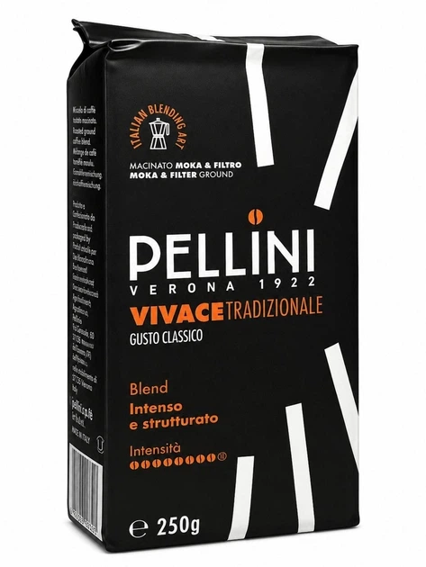 Кава мелена Pellini Vivace No. 82 Tradizionale (250 г) - Фото 1 Кава мелена Pellini Vivace No. 82 Tradizionale (250 г) - изображение 1