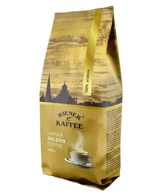 Кава зернова Wiener Kaffee Golden Coffee 1 кг - Фото 1 Кава зернова Wiener Kaffee Golden Coffee 1 кг - изображение 1