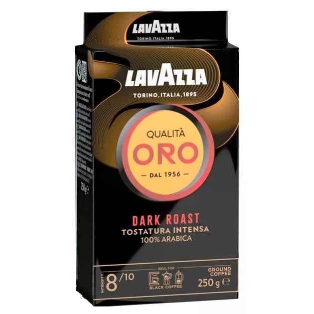 Кава мелена Lavazza Qualità Oro Dark Roast (мелена, 250 г) - Фото 1 Кава мелена Lavazza Qualità Oro Dark Roast (мелена, 250 г) - зображення 1
