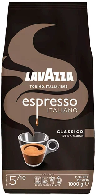 Кава в зернах Lavazza Espresso Italiano Classico 1 кг - Фото 1 Кава в зернах Lavazza Espresso Italiano Classico 1 кг - зображення 1