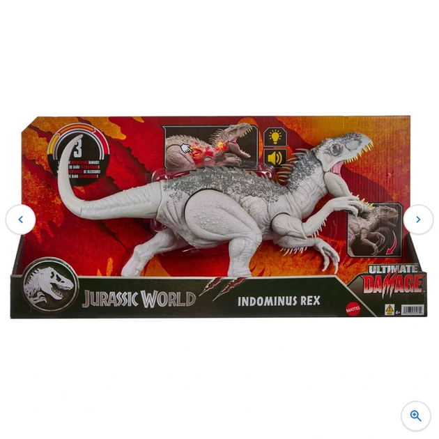 Динозавр Індомінус Рекс Світ юрського періоду зі світлом і звуком Jurassic World Ultimate Damage Indominus Rex Mattel (JLD20) - изображение 2