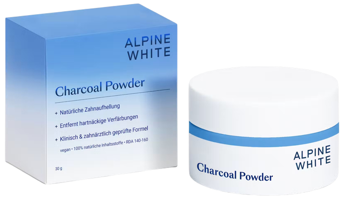Порошок для чистки зубов Alpine White Charcoal Powder отбеливающий 30 г (7629999045323) - Фото 1 Порошок для чистки зубов Alpine White Charcoal Powder отбеливающий 30 г (7629999045323) - изображение 1