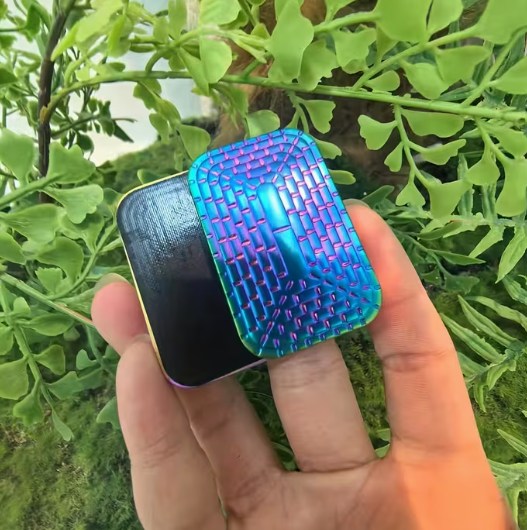 Магнітний слайдер антистрес Purple Blue іграшка з металу фіджет - изображение 3