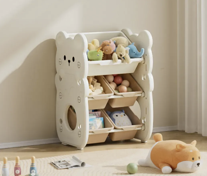 Стелаж для іграшок Монтессорі Kivibaby Bear XXSNJ-01 - Фото 1 Стелаж для іграшок Монтессорі Kivibaby Bear XXSNJ-01 - зображення 1