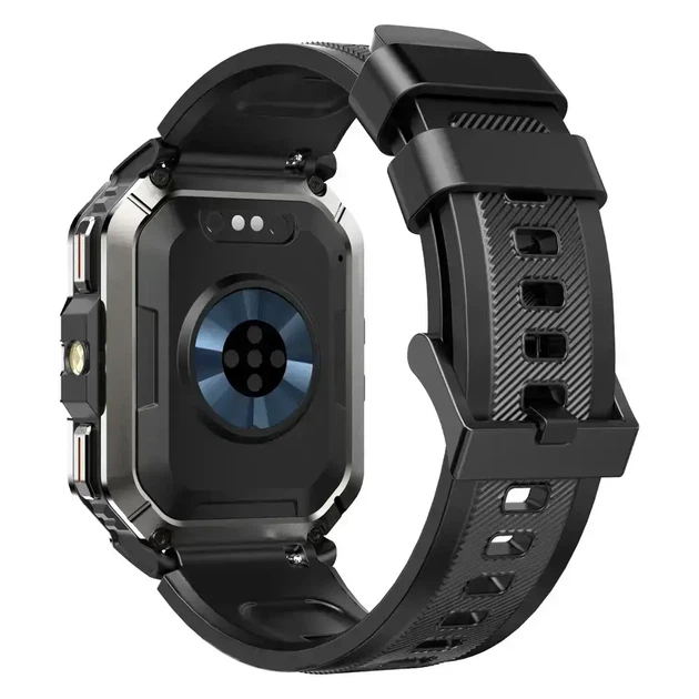 Смарт часы Blackview W70 Pro 2.01 дюйма 900 мАч с LED фонариком компасом и Bluetooth 5.3 для спорта и активного отдыха Черный - изображение 4