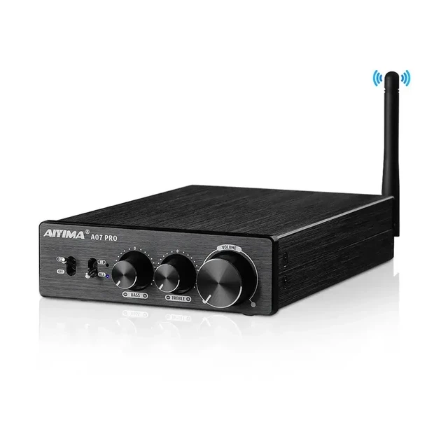 Підсилювач звуку AIYIMA A07 PRO 48V. Bluetooth 5.2, AUX, 300Wx2 (TPA3255) Black - Фото 2 Підсилювач звуку AIYIMA A07 PRO 48V. Bluetooth 5.2, AUX, 300Wx2 (TPA3255) Black - изображение 2