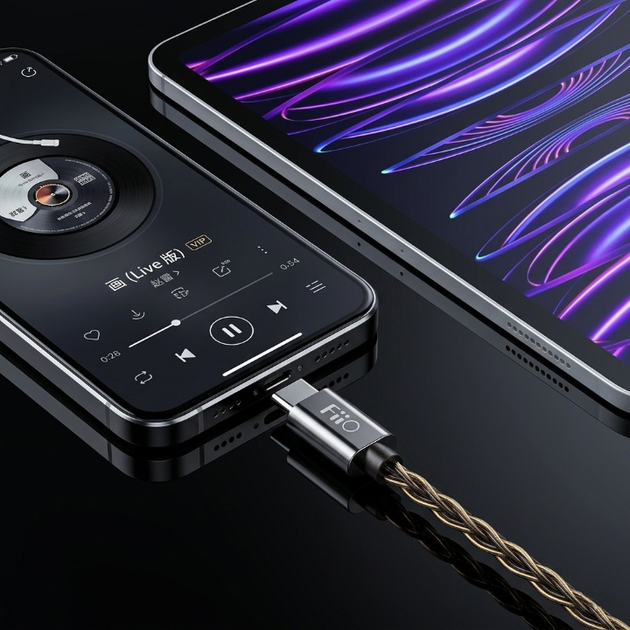 Знімний Кабель FiiO LS-TC2, Hi-Fi кабель для навушників із вбудованим цифровим декодуванням аудіо - изображение 5