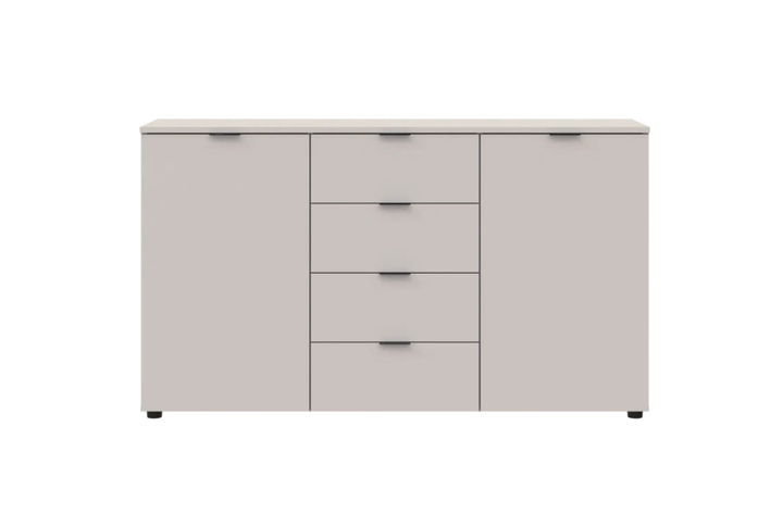 Комод Doros Рон 5 2 фасади 4 шухляди кашемір 140х38х81см (41516047) - зображення 5