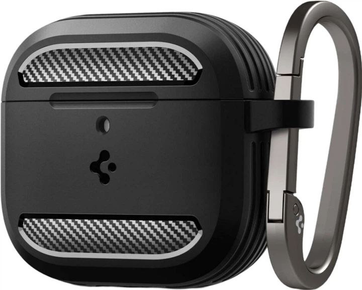 Защитный чехол Spigen Rugged Armor для Apple AirPods 3 - Matte Black - изображение 8
