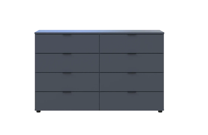 Комод Doros Рон 8 Графіт 8 Ящиків 130х38х81 (41516173) - Фото 3 Комод Doros Рон 8 Графіт 8 Ящиків 130х38х81 (41516173) - зображення 3