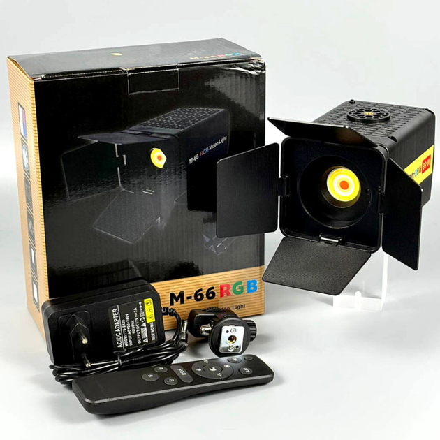 Лампа відеосвітло LED M-66 RGB 66 Вт 220 В для студійного знімання RGB-підсвітка - зображення 6