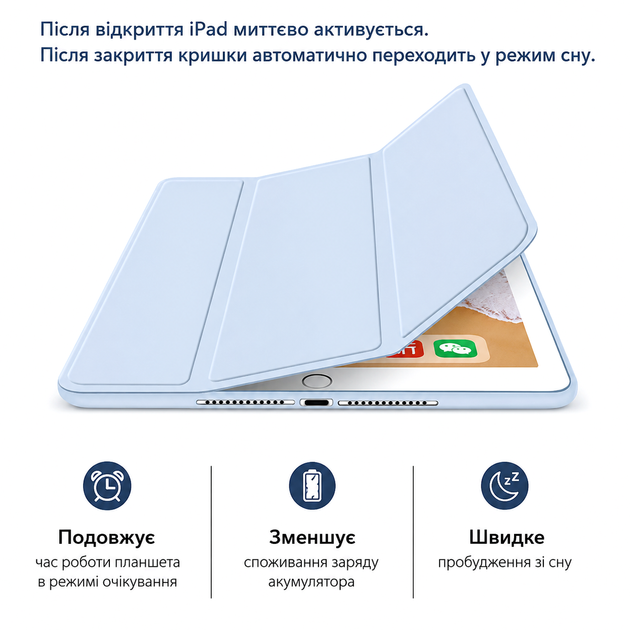 Чехол-книжка WiWU Classic III силиконовый для Apple iPad 10.2 10.5 защита с микрофиброй внутри розовый - изображение 6