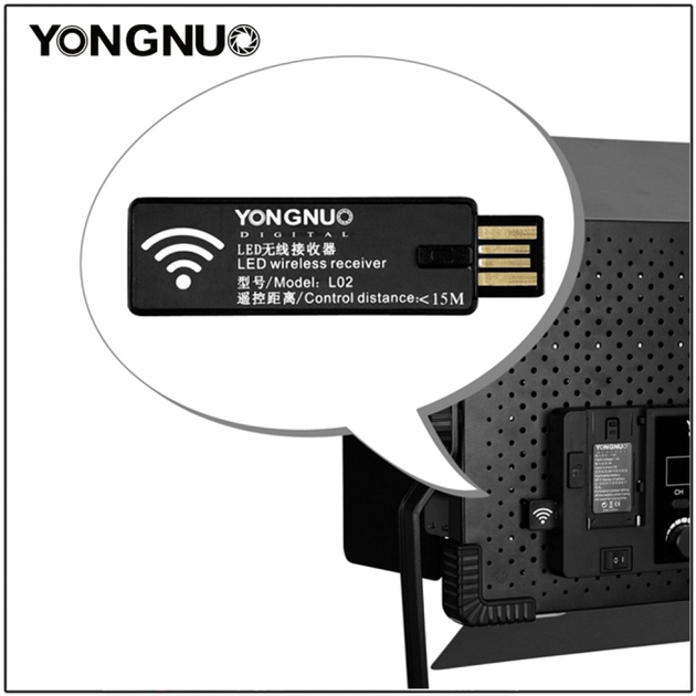 Відеосвітло LED 50W 3200-5500K 600 світлодіодів для професійної фотографії Yongnuo YN6000 - зображення 5