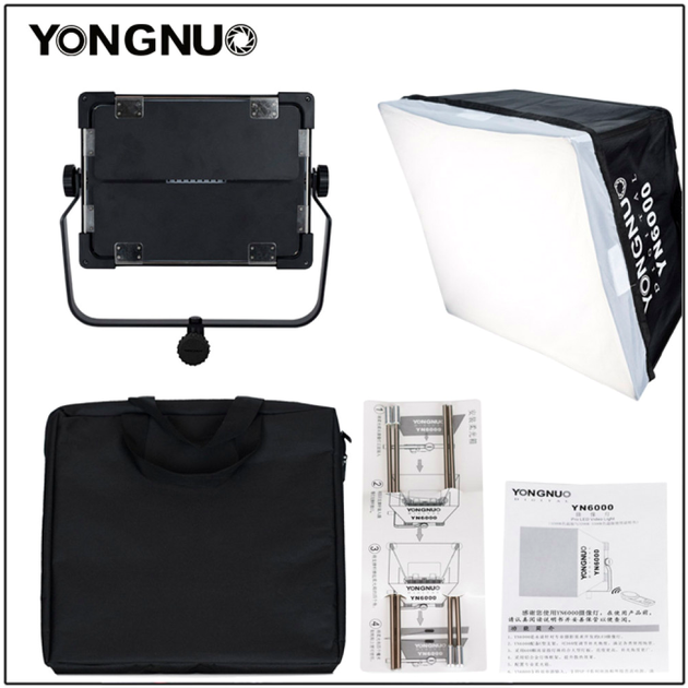 Відеосвітло LED 50W 3200-5500K 600 світлодіодів для професійної фотографії Yongnuo YN6000 - зображення 7