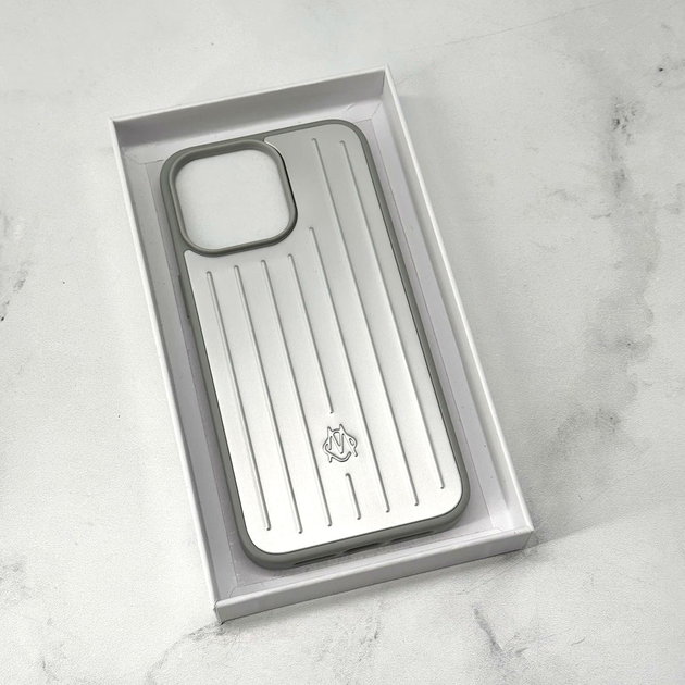 Металлический чехол Rimova для iPhone 13 14 защита камеры стильный Silver - изображение 4