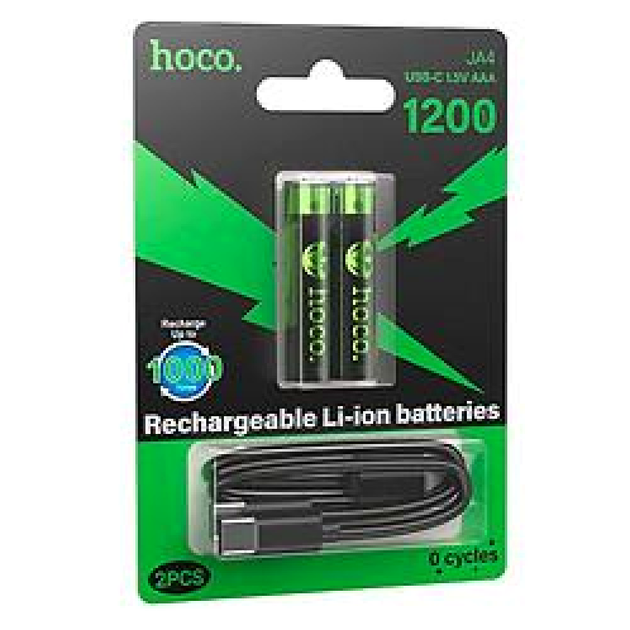 Аккумуляторы HOCO JA4 1200mAh Type-C 2 шт для портативных устройств - изображение 2