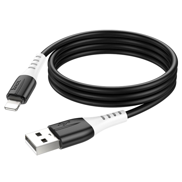 Кабель USB Lightning 2.4 A 1 м для швидкого заряджання та синхронізації Hoco X82 білий силікон - зображення 4