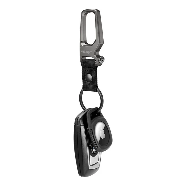 Брелок з карабіном Spigen для AirTag Rugged Armor Matte Black (AMP01565) - Фото 4 Брелок з карабіном Spigen для AirTag Rugged Armor Matte Black (AMP01565) - зображення 4
