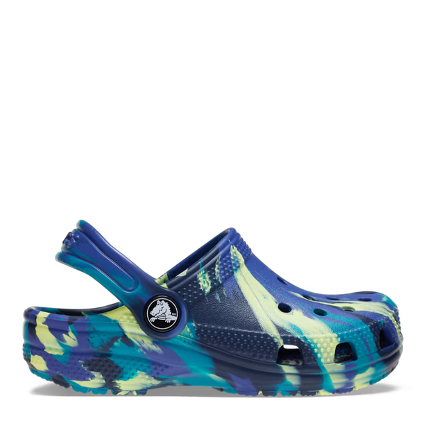 Дитячі крокси Crocs Kids' Classic Marbled Clog Navy/Turbo Teal (36-37, синій) - Фото 2 Дитячі крокси Crocs Kids' Classic Marbled Clog Navy/Turbo Teal (36-37, синій) - изображение 2