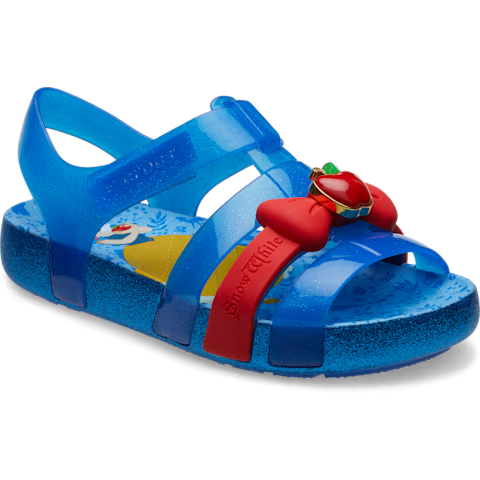 Дитячі крокси сандалії для дівчинки Crocs Disney Princess Isabella Glitter Sandals (34-35, світло синій) - изображение 2