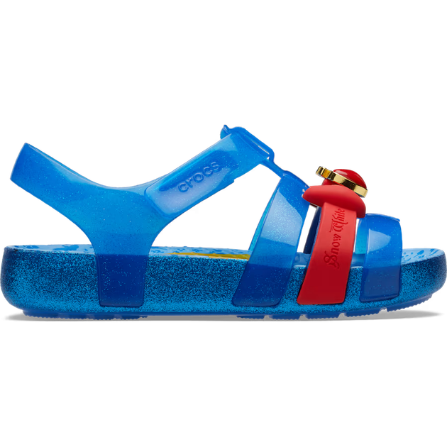 Дитячі крокси сандалії для дівчинки Crocs Disney Princess Isabella Glitter Sandals (34-35, світло синій) - изображение 3