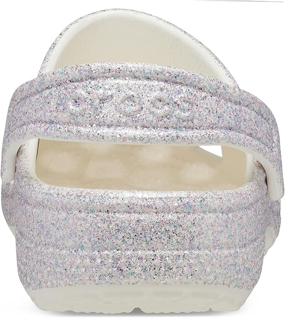 Дитячі крокси для дівчинки Crocs Classic Clog Glitter Silver (23/24, сріблястий) - Фото 6 Дитячі крокси для дівчинки Crocs Classic Clog Glitter Silver (23/24, сріблястий) - изображение 6