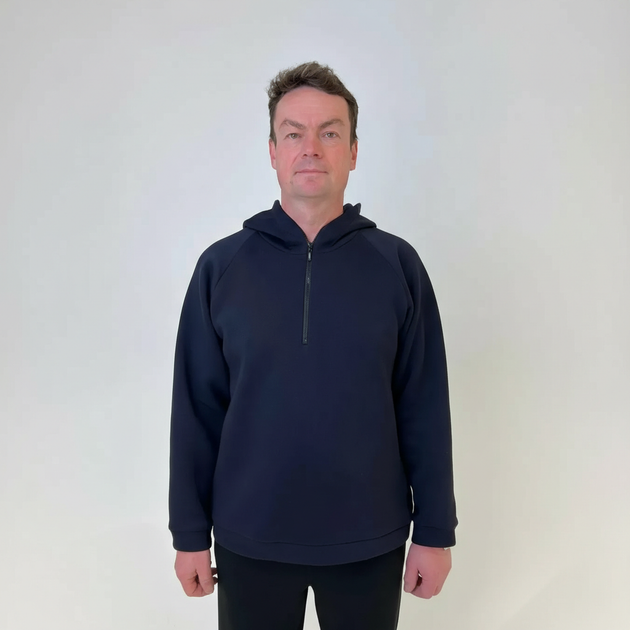 Худі чоловіче з каптуром трикотаж т. синій, 2XL-3XL - зображення 7