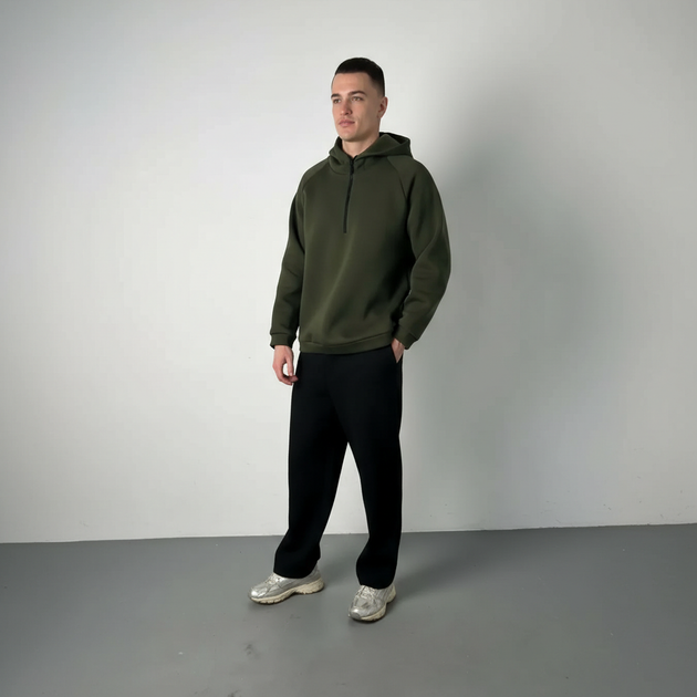 Худі чоловіче з каптуром трикотаж хакі, L-XL - Фото 7 Худі чоловіче з каптуром трикотаж хакі, L-XL - изображение 7