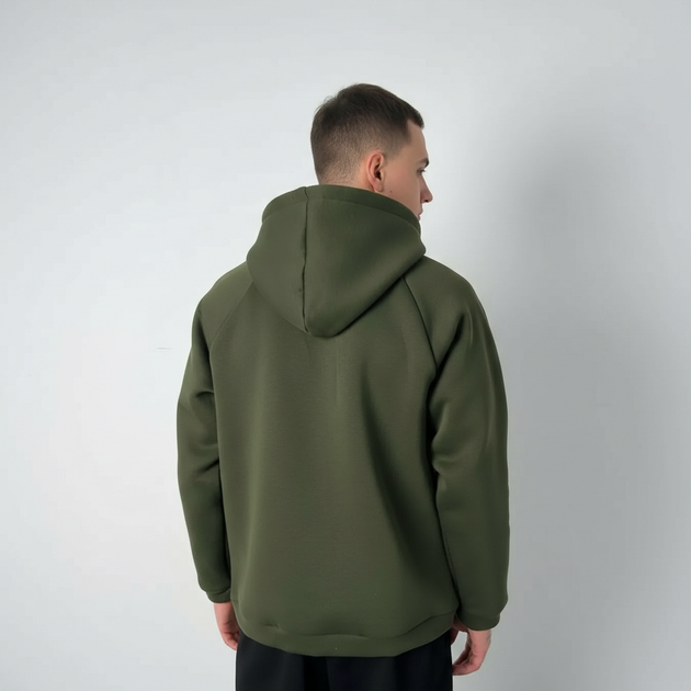 Худі чоловіче з каптуром трикотаж хакі, L-XL - Фото 10 Худі чоловіче з каптуром трикотаж хакі, L-XL - изображение 10