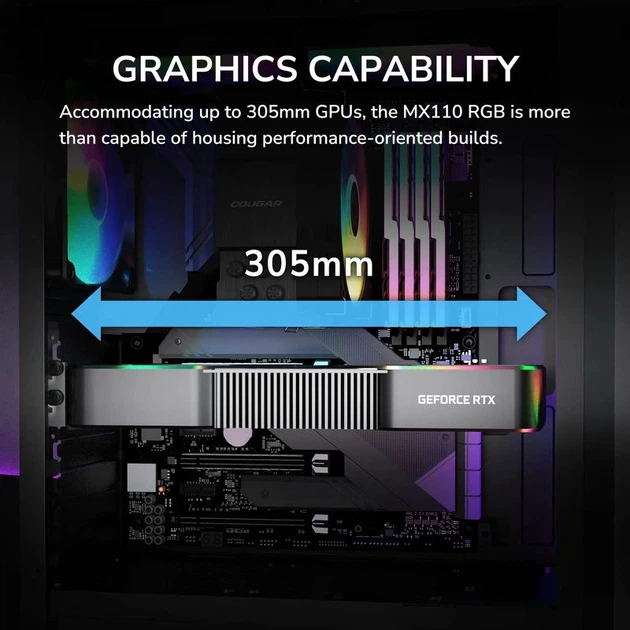 Корпус комп'ютерний Cougar MX110 RGB, чорний - зображення 16