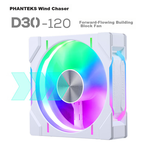 Вентилятор Phanteks D30 120 мм PWM White (D3Q-120) - изображение 2
