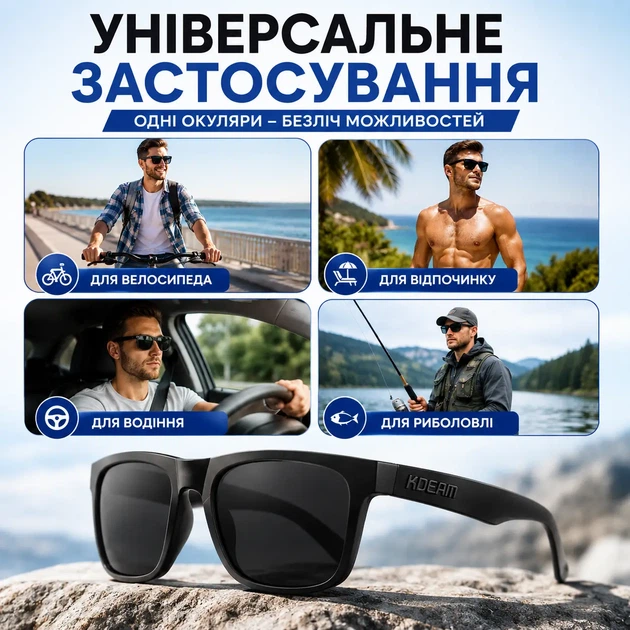 Солнцезащитные очки KDEAM KD332 очки поляризованные черные очки мужские от блесков очки для вождения - изображение 6