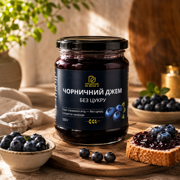 Чорничний джем без цукру 500 г Натуральний - зображення 7