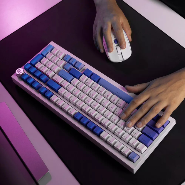 Бездротова механічна ігрова Bluetooth клавіатура Proove Gaming Slicker SE формату 98% 98 клавіш RGB-підсвічування USB 2.4ГГц Біла - зображення 3