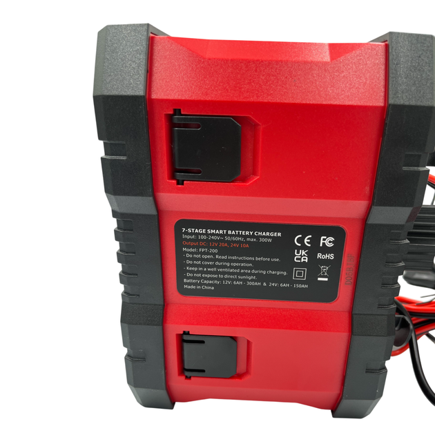 Зарядное устройство FOXSUR 12V/24V 20A/10A для автомобильных аккумуляторов AGM, GEL, SLA, LiFePO4 с функцией десульфатации - изображение 4
