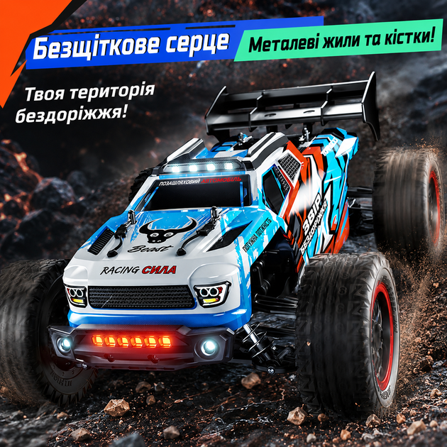Радиоуправляемая машинка ZLL SG316 MAX 1:16 4WD Brushless на пульте управления до 80 км/ч, RC внедорожник, монстр-трак, бесколлекторная, аккумулятор - изображение 8
