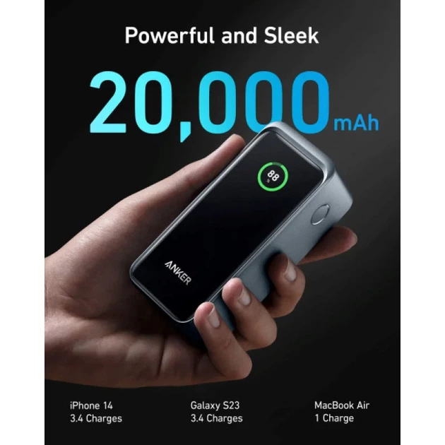 УМБ Anker Prime 20000 mAh 200W PD Black (A1336011) - Фото 4 УМБ Anker Prime 20000 mAh 200W PD Black (A1336011) - зображення 4