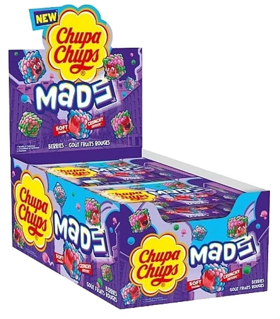 Жувальні цукерки Chupa Chups Mads Berries (Чупа Чупс красные ягоды) 45г - зображення 3