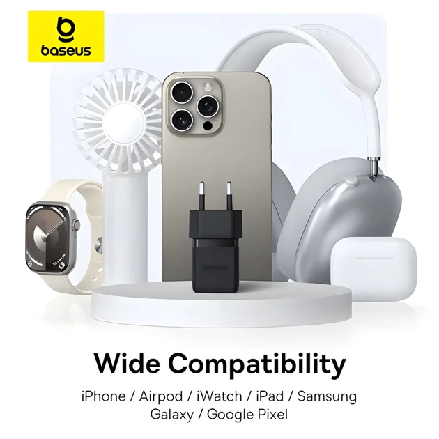 Сетевое зарядное устройство Baseus Palm PD/QC 30W USB-C | USB-A with USB-C to USB-C Cable 1 m Black (P1011160A113-01) - изображение 7